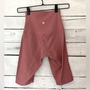 Dusty rose Lululemon biker shorts size 2